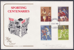 GB Great Britain 1980 Private FDC Sport, Sports, Boxing, Cricket, Rugby, Athletics, American Football, First Day Cover - Lettres & Documents