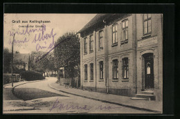 AK Kellinghusen, Overndorfer Strasse Mit Holzpantoffel-Fabrik J. C. H. Timmermann Nchf.  - Kellinghusen