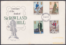 GB Great Britain 1979 Private FDC Sir Rowland Hill, Statue, Postal History, First Day Cover - Lettres & Documents