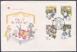 GB Great Britain 1979 Private FDC Year Of The Child, Children's Story, Stories, Alice In Wonderland, First Day Cover - Brieven En Documenten