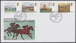 GB Great Britain 1979 Private FDC Horseracing, Horse, Horses, Sport, Sports, Derby, First Day Cover - Brieven En Documenten