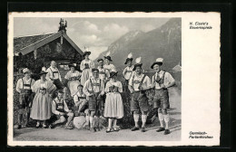 AK Garmisch-Partenkirchen, N. Eisele`s Bauernspiele  - Musik Und Musikanten
