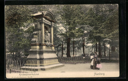 AK Hamburg-St.Georg, Am Kirchenpauerdenkmal  - Mitte