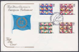 GB Great Britain 1979 Private FDC First Direct Elections To European Parliament, Flag, European Union, First Day Cover - Lettres & Documents