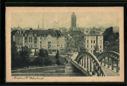 AK Minden I. W., Teilansicht Mit Weserbrücke  - Minden