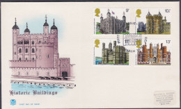 GB Great Britain 1978 Private FDC Historic Royal Residences, Tower Of London, Palace, Castle, Flag, Architecture, Cover - Brieven En Documenten