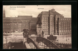 AK Hamburg-Kontorhausviertel, Wolkenkratzer Chilehaus Und Ballinhaus  - Andere & Zonder Classificatie