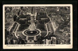 AK Mannheim, Friedrichsplatz Mit Wasserturm, Fliegeraufnahme  - Mannheim