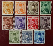 Egypt    King Farouk 1st  1 Mill  Up To  22 Mills   MNH - Neufs