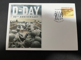 5-6-2024 (22) 80th Anniversary Of D-Day Landing & Battle Of Normandy (with OZ Stamp) - Militaria