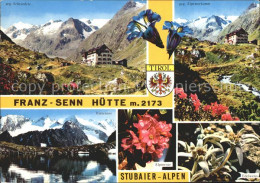 72257717 Franz Senn Huette Stubaier Alpen Bergsee Alpenrose Edelweiss Franz Senn - Autres & Non Classés