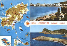 72257648 San Antonio Abad Landkarte Strand Kueste San Antonio Abad - Other & Unclassified