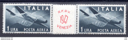 Posta Aerea Lire 1 Emissione "R.F.P.V. 1947 Venezia" - Variétés Et Curiosités