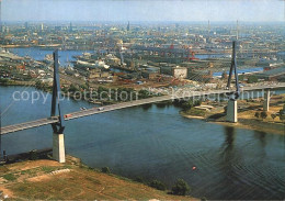 72255626 Hamburg Fliegeraufnahme Mit Koehlbranbruecke Hamburg - Andere & Zonder Classificatie