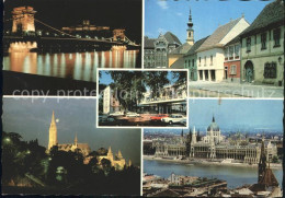 72254810 Budapest Donaubruecke Nachtaufnahme Burgpalast Kirche Grand Hotel Budap - Hungary