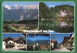 72254712 Oberaudorf Gesamtansicht Mit Alpenpanorama Inn Wasserspiegelung Gasthau - Sonstige & Ohne Zuordnung