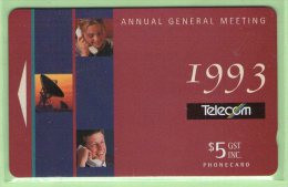 New Zealand - 1993 Telecom Second AGM $5 - Mint - NZ-P-5 - Nouvelle-Zélande