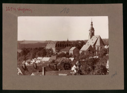 Fotografie Brück & Sohn Meissen, Ansicht Wechselburg, Blick Auf Den Ort Mit Kirche Und Schloss  - Lieux