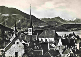 13980872 ZUG__Zugersee_ZG Ortspartie Mit Kirche Und Alpenblick - Sonstige & Ohne Zuordnung