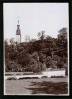 Fotografie Brück & Sohn Meissen, Ansicht Freiberg I. Sa., Partie Im Albertpark Mit Blick Zur Kirche  - Lieux