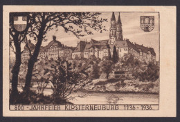 Österreich 800 Jahre Klosterneuburg Tolle Anlasskarte + Flugpostmarke + Vignette - Storia Postale
