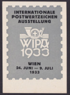 Österreich Philatelie Gute Anlasskarte Wien WIPA 1933 Mit Guten SST Jugend - Briefe U. Dokumente