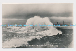 C004350 Monsoon Wave Bursting On Breakwater. Colombo. Ceylon. No. 3. Plate - World