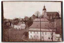 Fotografie Brück & Sohn Meissen, Ansicht Rossbach / Böhmen, Blick Auf Den Marktplatz Mit Geschäft Gustav Egelkraut  - Places