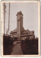 Fotografie Brück & Sohn Meissen, Ansicht Karlsbad, Partie Am Abergturm, Aussichtsturm Auf Dem Aberg  - Lieux