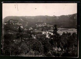 Fotografie Brück & Sohn Meissen, Ansicht Oybin, Blick Nach Der Stadt Mit Dem Berg Oybin  - Orte