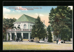 AK Dresden, Internationale Hygiene-Ausstellung 1911, Wein-Restaurant Esplanade  - Ausstellungen