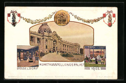 Künstler-AK Düsseldorf, Kunstausstellung 1902, Kunstausstellungspalast  - Ausstellungen