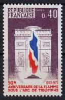 France 1973 MNH, Flame Under The Arc De Triomphe, Flags, Monuments - Denkmäler