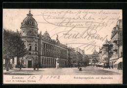 AK Konstanz, Reichspostgebäude Und Marktstätte  - Konstanz
