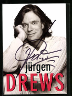 AK Musiker Jürgen Drews Mit Aufgestütztem Kopf, Autograph  - Musik Und Musikanten