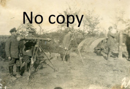 4 PHOTOS ALLEMANDES - CANON CONTRE AVION FLAK A BINARVILLE PRES DE VARENNES EN ARGONNE MARNE GUERRE 1914 1918 - Krieg, Militär