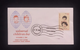 D) 1966, PAKISTAN, FIRST DAY COVER, ISSUE, UNIVERSAL CHILDREN'S DAY, FDC - Pakistan