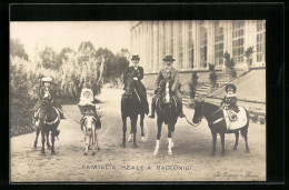 Cartolina Famiglia Reale A Racconigi, Vittorio Emanuele Von Italien  - Familles Royales