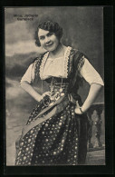 AK Garmisch, Jodlerin Mina Im Dirndl  - Music And Musicians