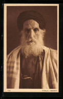 AK Älterer Rabbiner Mit Turban  - Judaisme