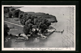 AK Templin Bei Potsdam, Partie Am Gasthaus Forsthaus Templin, Fliegeraufnahme  - Hunting