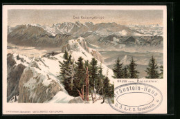 Lithographie Brünnstein, Kaisergebirge Mit Schnee  - Sonstige & Ohne Zuordnung