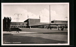 AK Duisburg, Hauptbahnhof Mit Passanten  - Duisburg