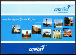 Privatpost CITIPOST Gestempelt Faltkarte Mit Erstausgaben 1. 09.2007 #HE148 - Sonstige & Ohne Zuordnung