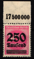 Deutsches Reich 295 P OR Postfrisch #IL677 - Sonstige & Ohne Zuordnung