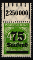 Deutsches Reich 287 A W OR Postfrisch -1/5/1 #IL663 - Other & Unclassified