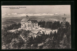 AK Hochblauen Bei Badenweiler, Alpenpanorama, Kurhotel  - Badenweiler