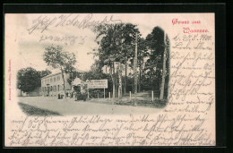 AK Berlin-Wannsee, Restaurant Reichsadler, Strassenansicht  - Zehlendorf