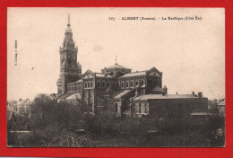 (RECTO / VERSO) ALBERT EN 1915 - N° 557 - LA BASILIQUE COTE EST - CACHET TRESOR ET POSTES SECT- N° 148 - CPA - Albert