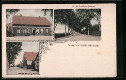 AK Streek Bei Varel, Gasthaus Zum Streeker Hof, Strasse Streek-Jaderberg  - Varel